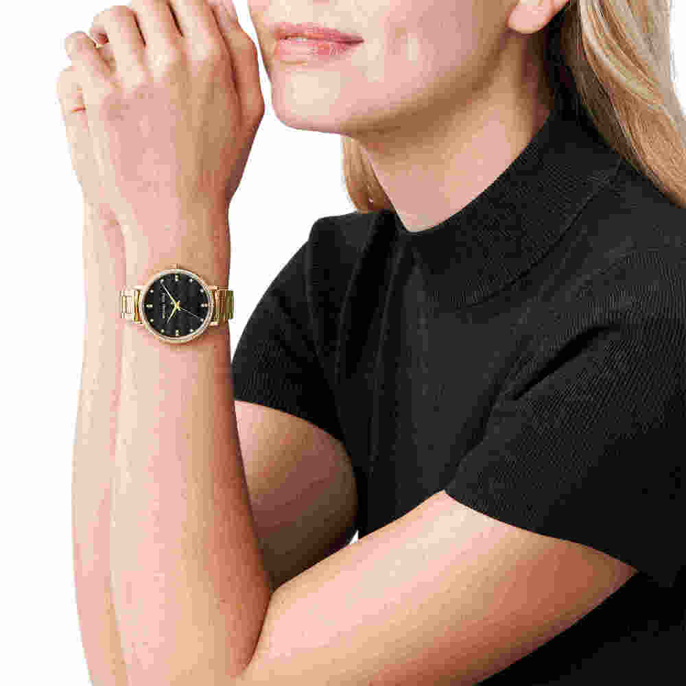Pyper Three-Hand Gold-Tone Alloy Watch