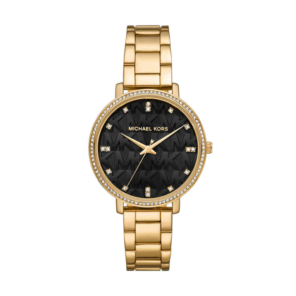 Pyper Women Black Dial Stainless Steel Watch