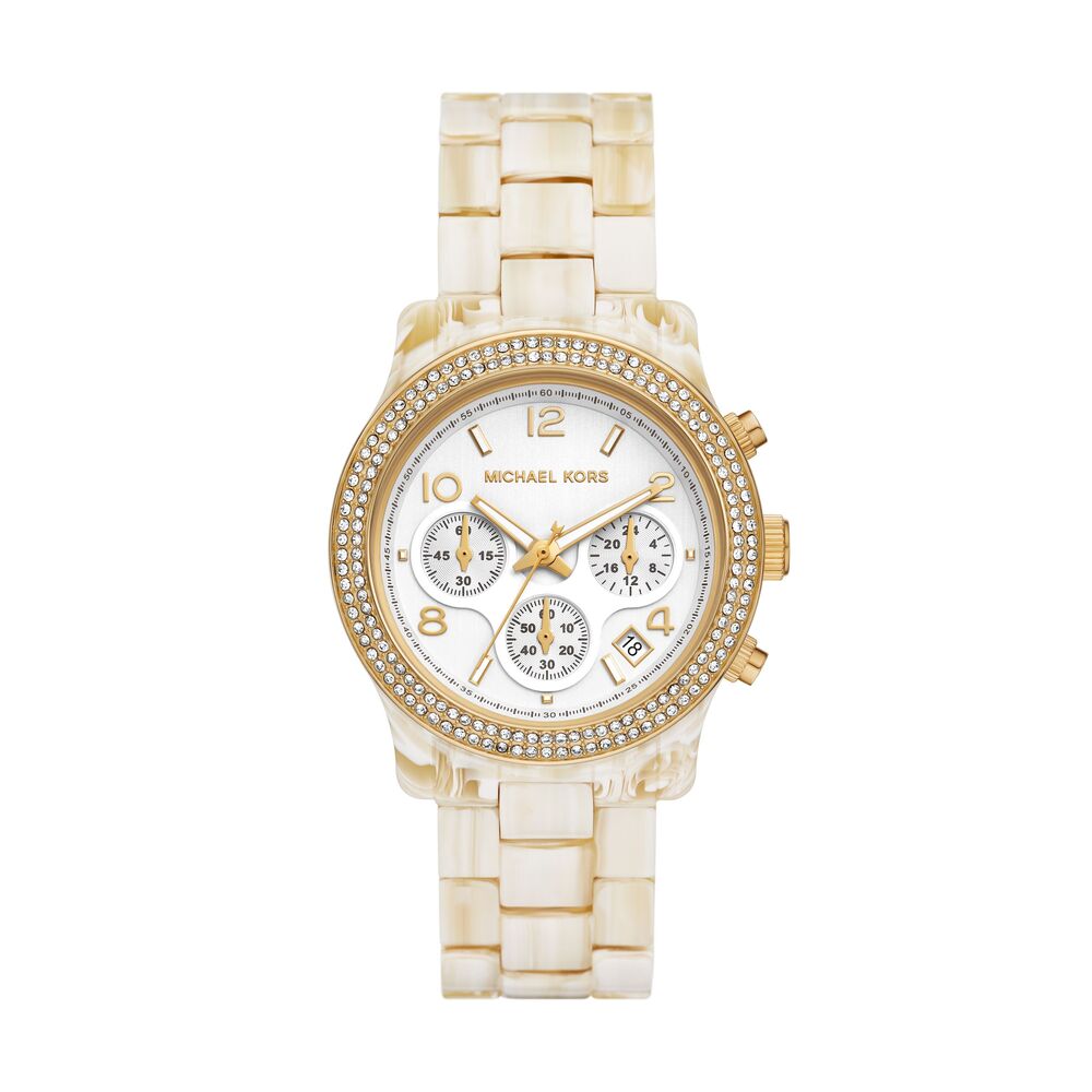 Runway Chronograph Alabaster Acetate Watch