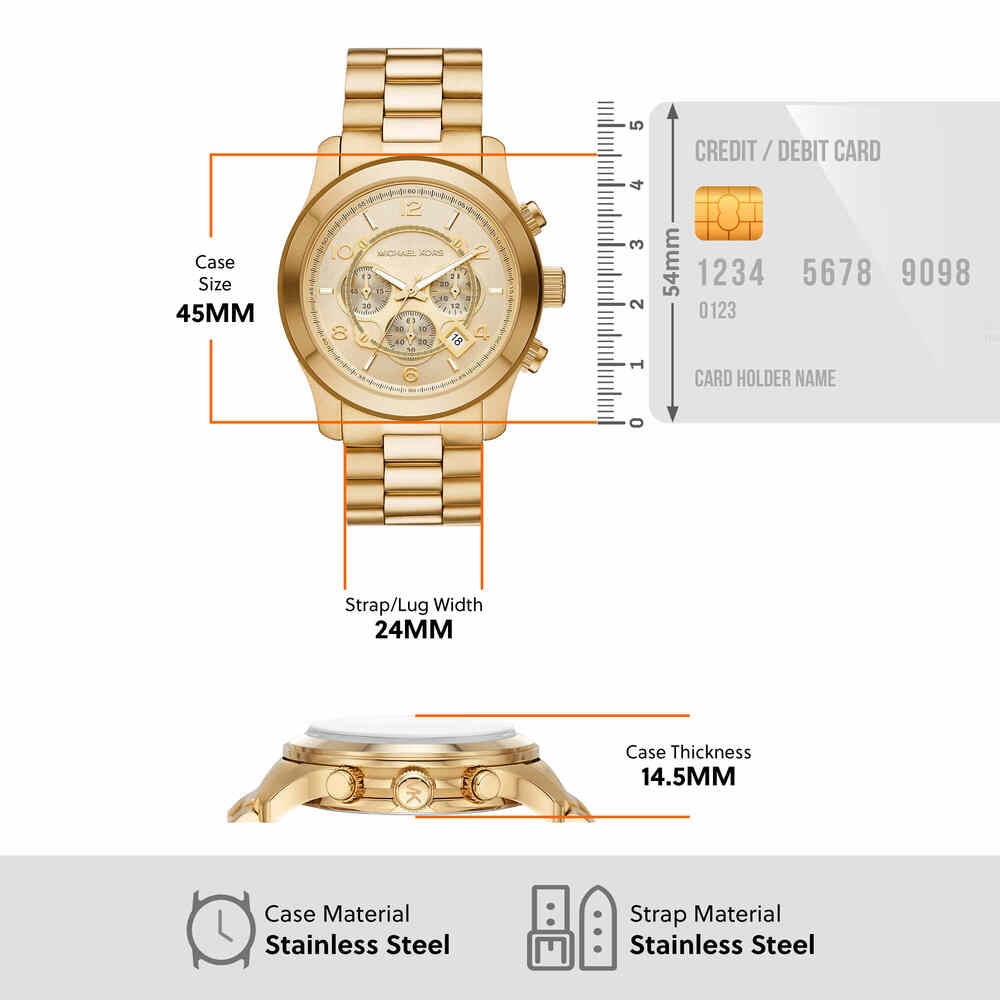 Runway Chronograph Gold-Tone Stainless Steel Watch