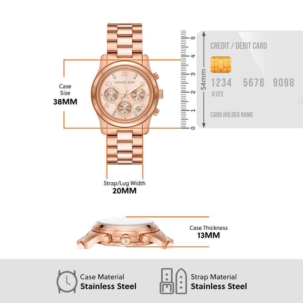 Runway Chronograph Rose Gold-Tone Stainless Steel Watch