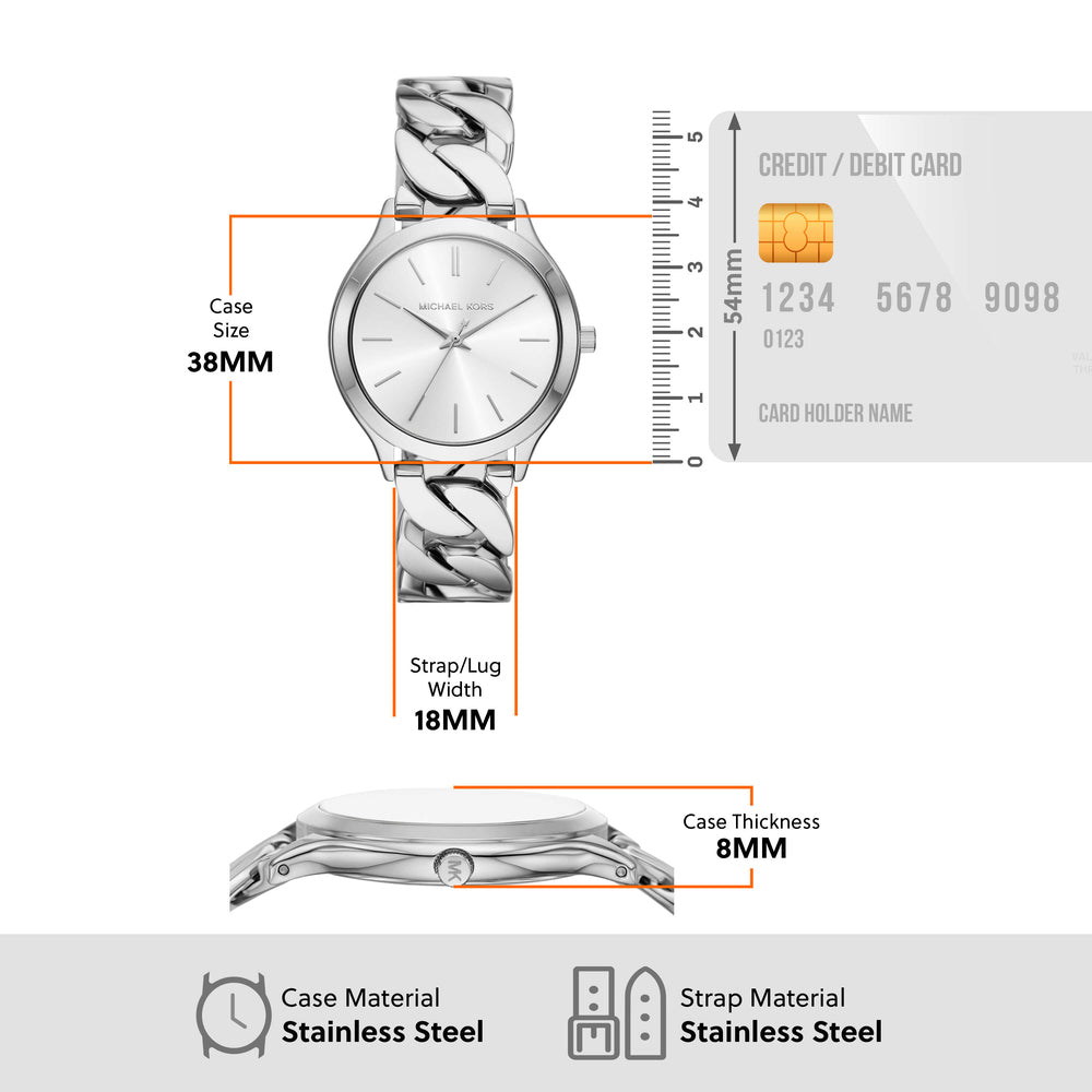 Runway Three-Hand Stainless Steel Watch