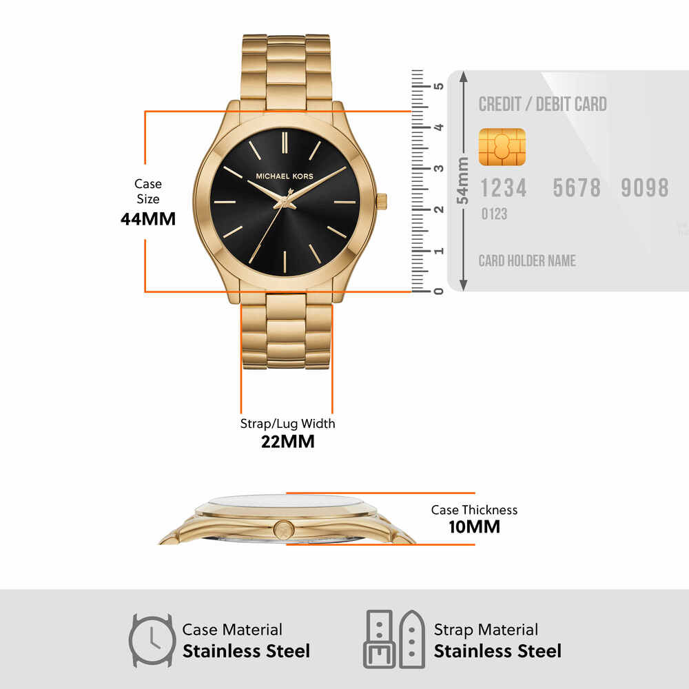 Slim Runway Men Quartz Black Dial Analog Stainless Steel Watch