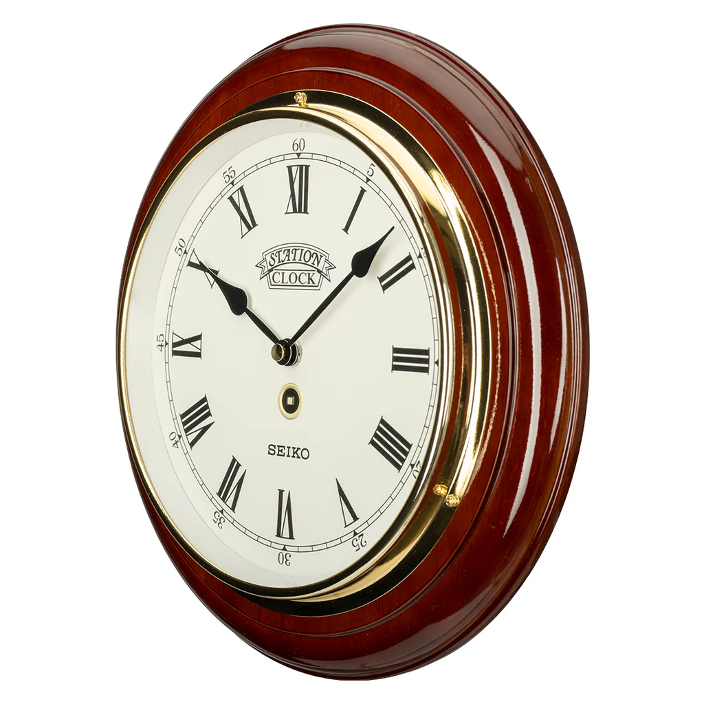 Alder Wood Clock with Roman Numerals