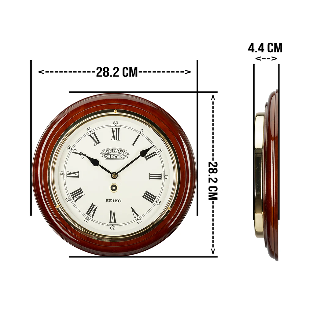 Alder Wood Clock with Roman Numerals