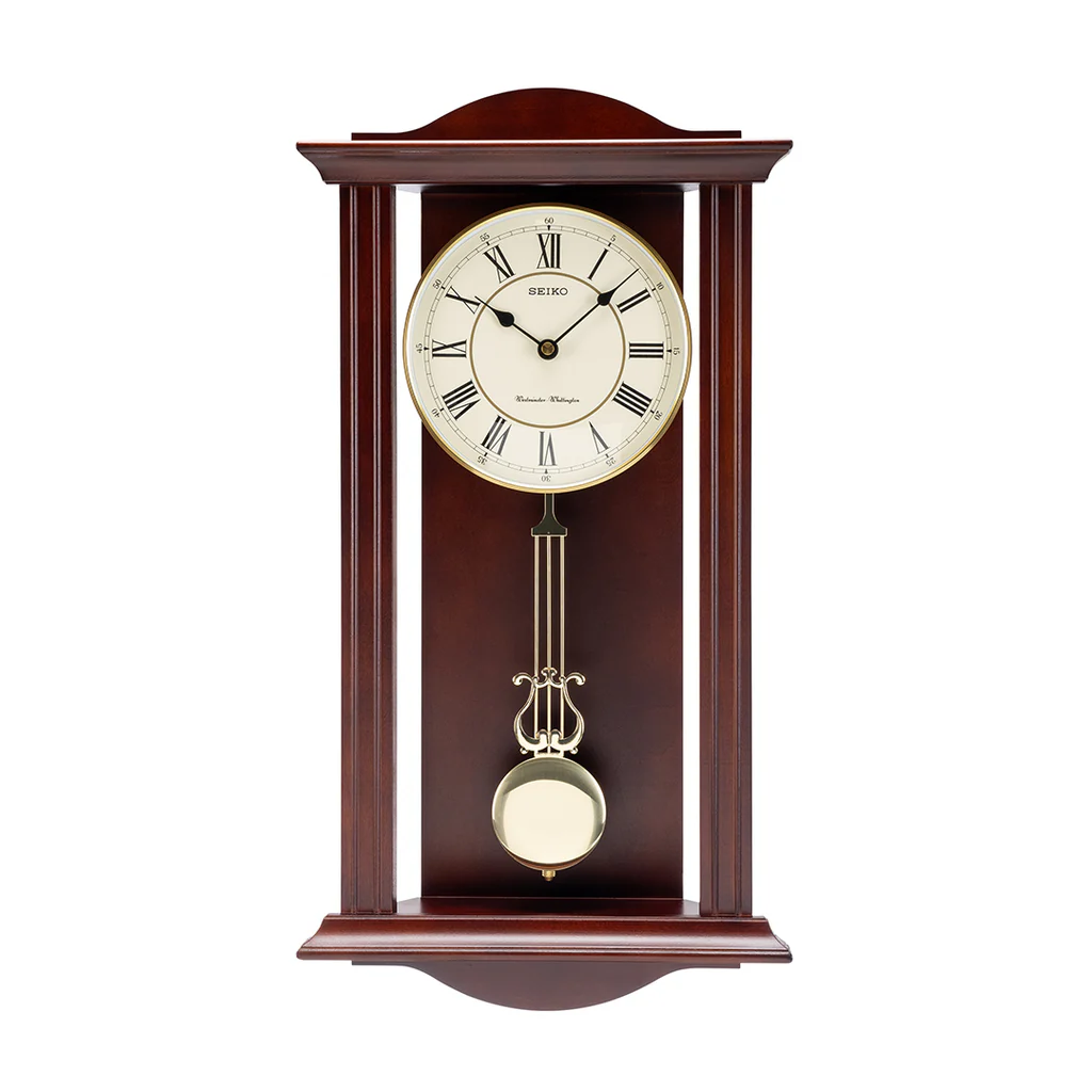 Dual Chime Musical Oak Wood Pendulum Clock