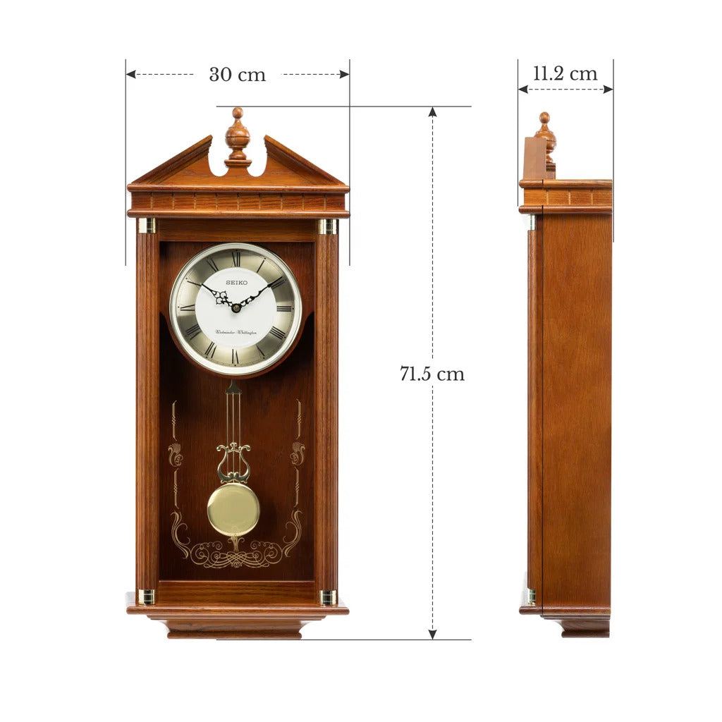 Dual Chime Oak Wood Musical Pendulum