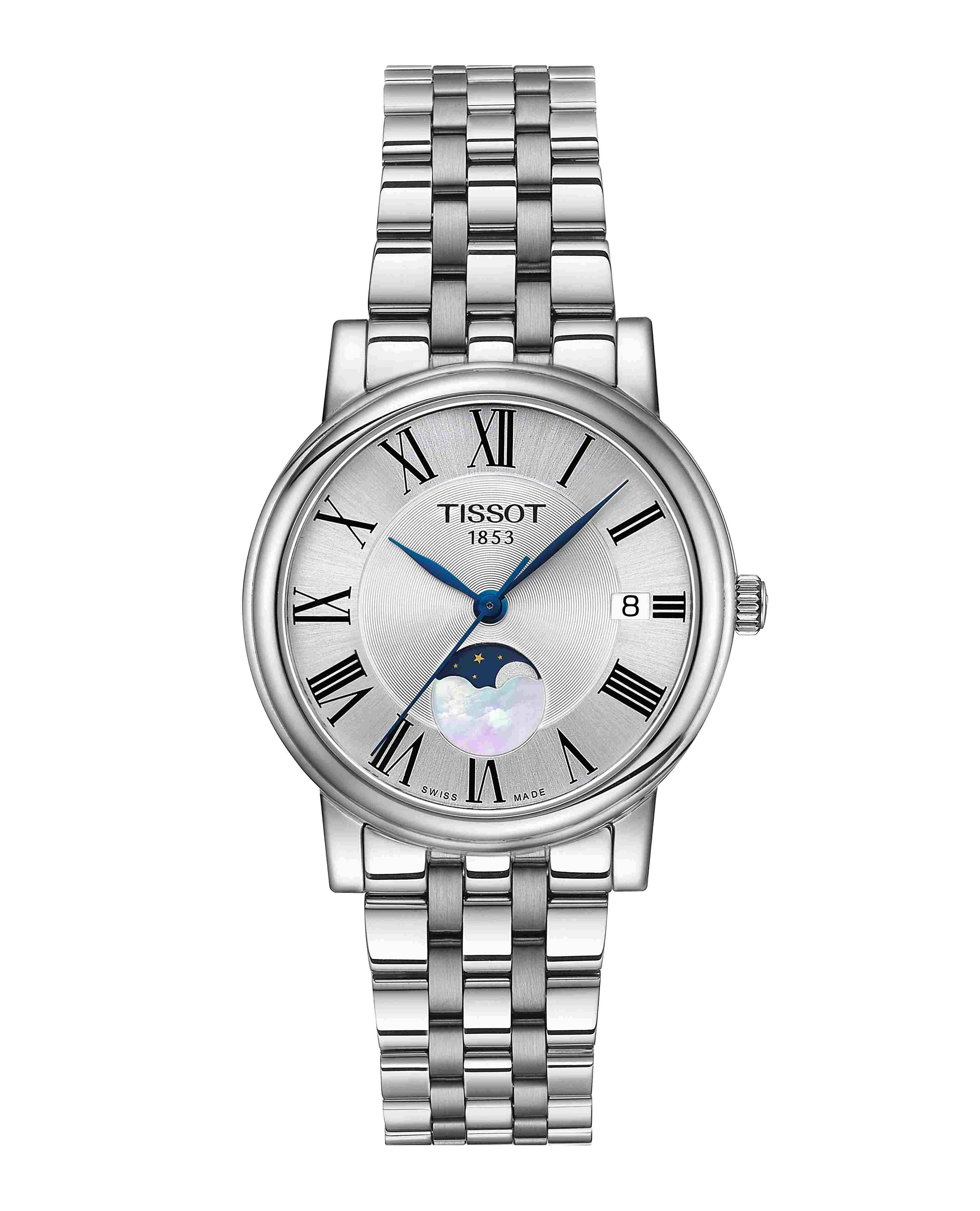 tissot carson premium quartz lady moonphase t122.223.11.033.00