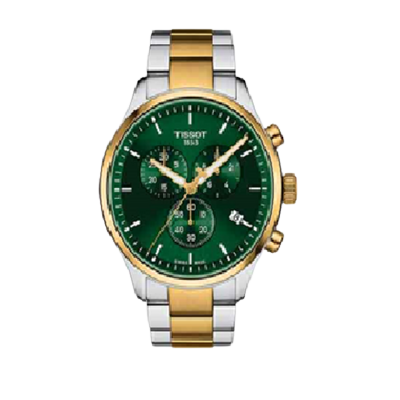 – tissot chronograph green dial watch