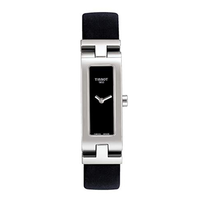 Equi-T T-Classic Black Dial Black Leather Ladies Watch