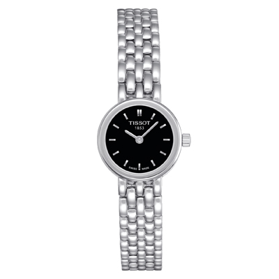 Lovely Black Dial Stainless Steel Ladies Watch